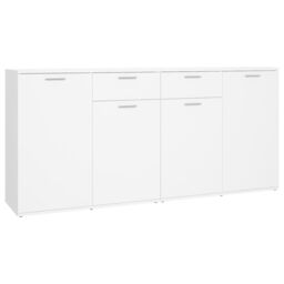 Berkfield Home Sideboard White 160x36x75 cm Engineered Wood - Size: 160 x 36 x 75 cm - thumbnail 2