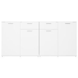 Berkfield Home Sideboard White 160x36x75 cm Engineered Wood - Size: 160 x 36 x 75 cm - thumbnail 6