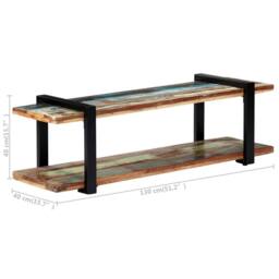 Berkfield Home TV Cabinet 130x40x40 cm Solid Reclaimed Wood - Size: 130 x 40 x 40 cm - thumbnail 6