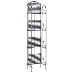 Wyld and Coco Everstone 4-Tier Black Metal Free-Standing Bathroom Shelf - thumbnail 5