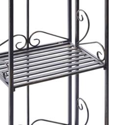 Wyld and Coco Everstone 4-Tier Black Metal Free-Standing Bathroom Shelf - thumbnail 7