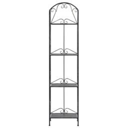 Wyld and Coco Everstone 4-Tier Black Metal Free-Standing Bathroom Shelf - thumbnail 3