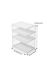 Living and Home 3-Tier Foldable Storage Box Shoe Rack with Magnetic Doors in White - thumbnail 4