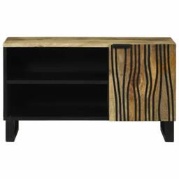 Berkfield Home TV Cabinet - 80x31.5x46 cm Solid Mango & Engineered Wood in Brown - thumbnail 1