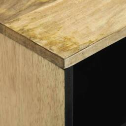 Berkfield Home TV Cabinet - 80x31.5x46 cm Solid Mango & Engineered Wood in Brown - thumbnail 6