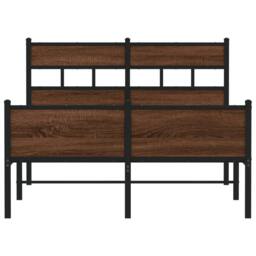 Berkfield Home Bed Frame Frame Brown Oak 120x190 cm Small Double Wood - thumbnail 4