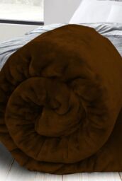 Ezysleep Large Faux Mink Super Soft Throw in Chocolate - Size: 140 cm x 200 cm - thumbnail 2