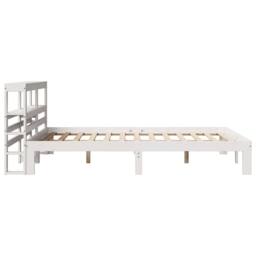 Berkfield Home Beautiful Bed Frame with Headboard without Mattress White 120x200 cm - Size: Small Double - thumbnail 5
