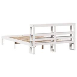 Berkfield Home Beautiful Bed Frame with Headboard without Mattress White 120x200 cm - Size: Small Double - thumbnail 6