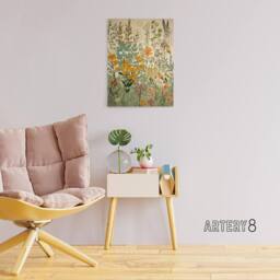 "Artery8 Wildflower Field Vintage Botanical Canvas Wall Art Print - Size: W18"" x H24""" - thumbnail 3