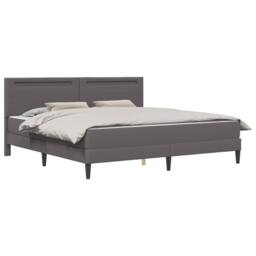 Berkfield Home Bed Frame with LED Strip Lights Grey 180 x 200 cm Faux Leather - thumbnail 3