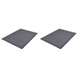 Berkfield Home PVC Door Mats 2 pcs Grey 90x60 cm - thumbnail 1