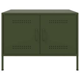 Berkfield Home Coffee Table Olive Green 68x50x50.5 cm Steel - thumbnail 5