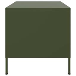 Berkfield Home Coffee Table Olive Green 68x50x50.5 cm Steel - thumbnail 6