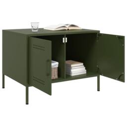 Berkfield Home Coffee Table Olive Green 68x50x50.5 cm Steel - thumbnail 3