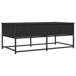 Berkfield Home Coffee Table Black 100x51x40 cm Engineered Wood - Size: 100 x 51 x 40 cm - thumbnail 2