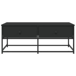 Berkfield Home Coffee Table Black 100x51x40 cm Engineered Wood - Size: 100 x 51 x 40 cm - thumbnail 6