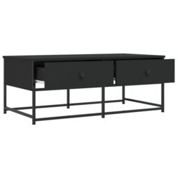 Berkfield Home Coffee Table Black 100x51x40 cm Engineered Wood - Size: 100 x 51 x 40 cm - thumbnail 5
