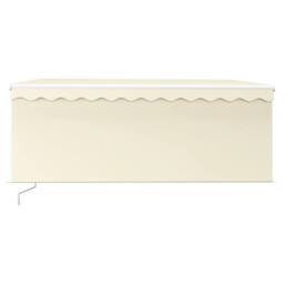 Berkfield Home Manual Retractable Awning with Blind 3.5x2.5m Cream in Beige - thumbnail 3