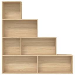 Berkfield Home Classic Book Cabinet/Room Divider Sonoma Oak 155x24x160 cm Engine in Light Brown - Size: 155 x 24 x 160 cm - thumbnail 5