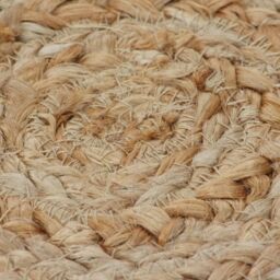 Berkfield Home Area Rug Braided Design Jute 180 cm Round in Beige - Size: 100 cm diameter - thumbnail 5