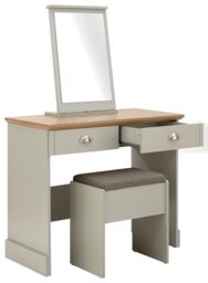 GFW Kendal Dressing Table with Stool in Grey - thumbnail 3