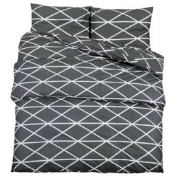 Berkfield Home Duvet Cover Set Grey 225x220 cm Cotton - thumbnail 1