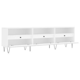 Berkfield Home TV Cabinet White 150x30x44.5 cm Engineered Wood - thumbnail 6