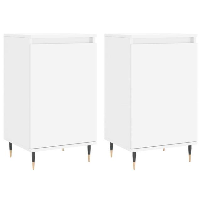 Berkfield Home Sideboards 2 pcs White 40x35x70 cm Engineered Wood - Size: 40 x 35 x 70 cm - image 1
