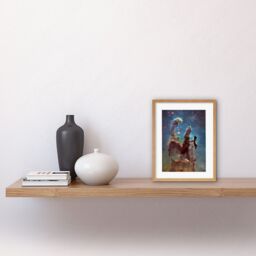 Artery8 Wall Art Print Hubble Space Astronomy WFC3/UVIS M16 Blue Haze 2014 The Pillars Of Creation Eagle Nebula Silhouettes Of Stars Dust & Gas - thumbnail 2