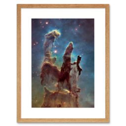 Artery8 Wall Art Print Hubble Space Astronomy WFC3/UVIS M16 Blue Haze 2014 The Pillars Of Creation Eagle Nebula Silhouettes Of Stars Dust & Gas - thumbnail 1