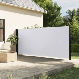 Berkfield Home Retractable Side Awning White 170x300 cm - thumbnail 1