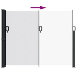 Berkfield Home Retractable Side Awning White 170x300 cm - thumbnail 5