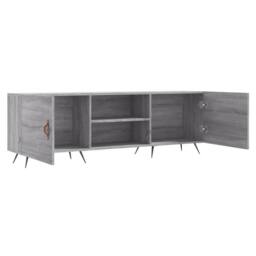 Berkfield Home TV Cabinet Grey Sonoma 150x30x50 cm Engineered Wood - Size: 150 x 30 x 50 cm - thumbnail 6