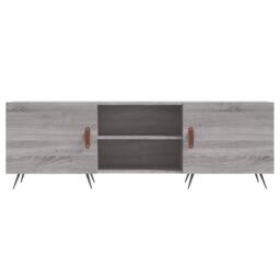 Berkfield Home TV Cabinet Grey Sonoma 150x30x50 cm Engineered Wood - Size: 150 x 30 x 50 cm - thumbnail 5