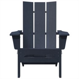 Berkfield Home Foldable Adirondack Chairs 2 pcs Navy Blue 74.5x80.5x90 cm HDPE - thumbnail 5