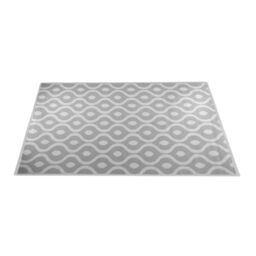 Marco Paul Large Al Fresco Outdoor Rug Portable Anti-Slip UV-Resistant Weatherproof in Grey - Size: 160 cm x 230 cm - thumbnail 7