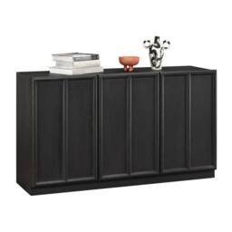 Wyld Haus Dali Black Wood 3 Panel Door Sideboard - thumbnail 6