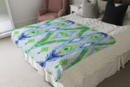 Benjamin Tate Design Ethnic Style Modern Scarf Blanket in Natural - Size: 120 cm x 150 cm - thumbnail 3