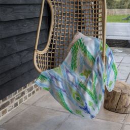 Benjamin Tate Design Ethnic Style Modern Scarf Blanket in Natural - Size: 120 cm x 150 cm - thumbnail 4