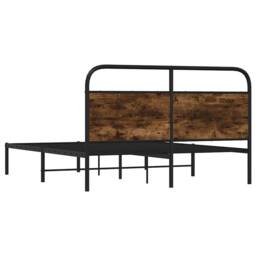 Berkfield Home Elegant Bed Frame Without Mattress 120x190 cm Small Double Smoked in Brown - thumbnail 7
