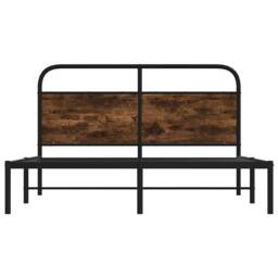 Berkfield Home Elegant Bed Frame Without Mattress 120x190 cm Small Double Smoked in Brown - thumbnail 5