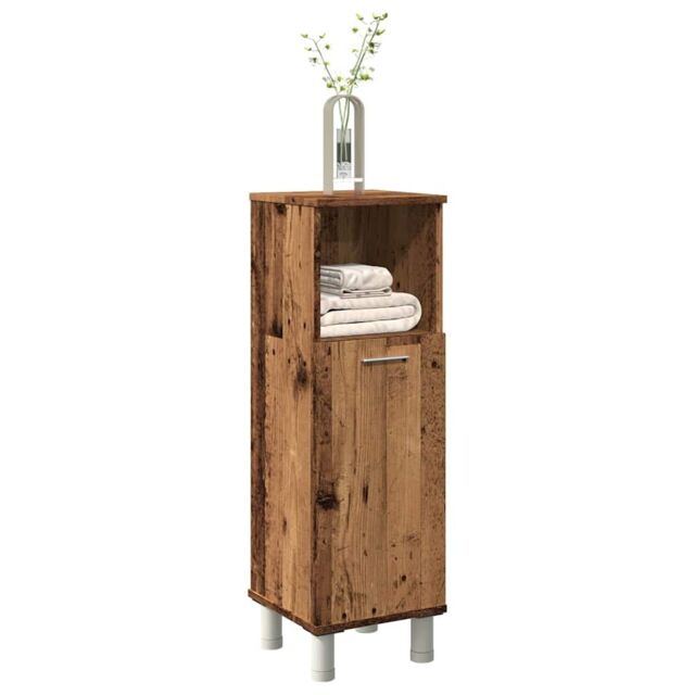 Berkfield Home Bathroom Cabinet Old Wood 30x30x95 cm Engineered Wood in Brown - Size: 30 x 30 x 95 cm - image 1