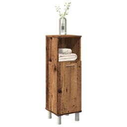 Berkfield Home Bathroom Cabinet Old Wood 30x30x95 cm Engineered Wood in Brown - Size: 30 x 30 x 95 cm - thumbnail 1