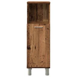 Berkfield Home Bathroom Cabinet Old Wood 30x30x95 cm Engineered Wood in Brown - Size: 30 x 30 x 95 cm - thumbnail 4