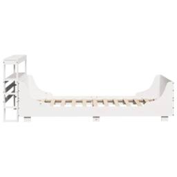 Berkfield Home Sleek Bed Frame Frame White 75x190 cm Small Single Solid Wood Pine - thumbnail 7