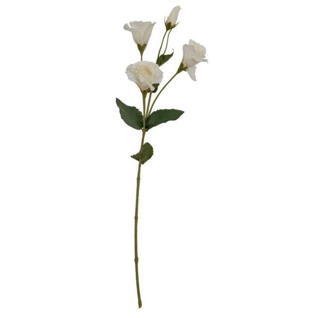 Lemon Pavilion Furniture and Decor Lisianthus Spray Artificial Flower - Plastic - L15xW15xH69 cm - White