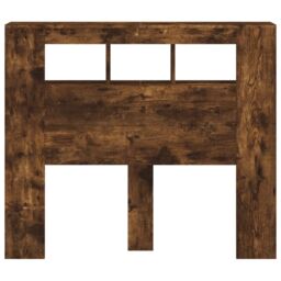 Berkfield Home LED Headboard Smoked Oak 120x18.5x103.5 cm Engineered Wood in Brown - thumbnail 6