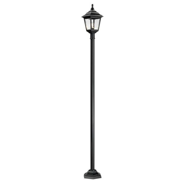 Loops Outdoor IP44 1 Bulb Lamp Post Black LED E27 100W Bulb Light Fitting d01580