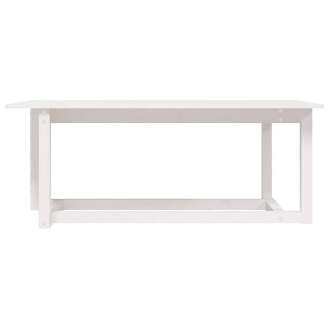 Berkfield Home Beautiful Coffee Table White 110x55x45 cm Solid Wood Pine - Size: 110 x 55 x 45 cm - image 1